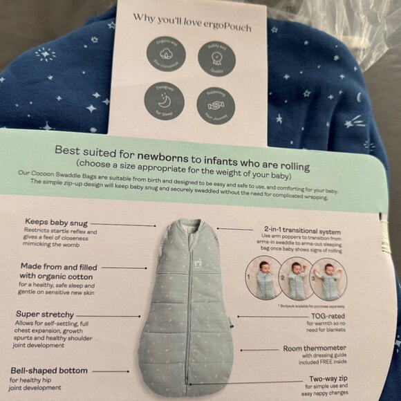 koram89 organic cotton swaddle - Picture 4 of 6